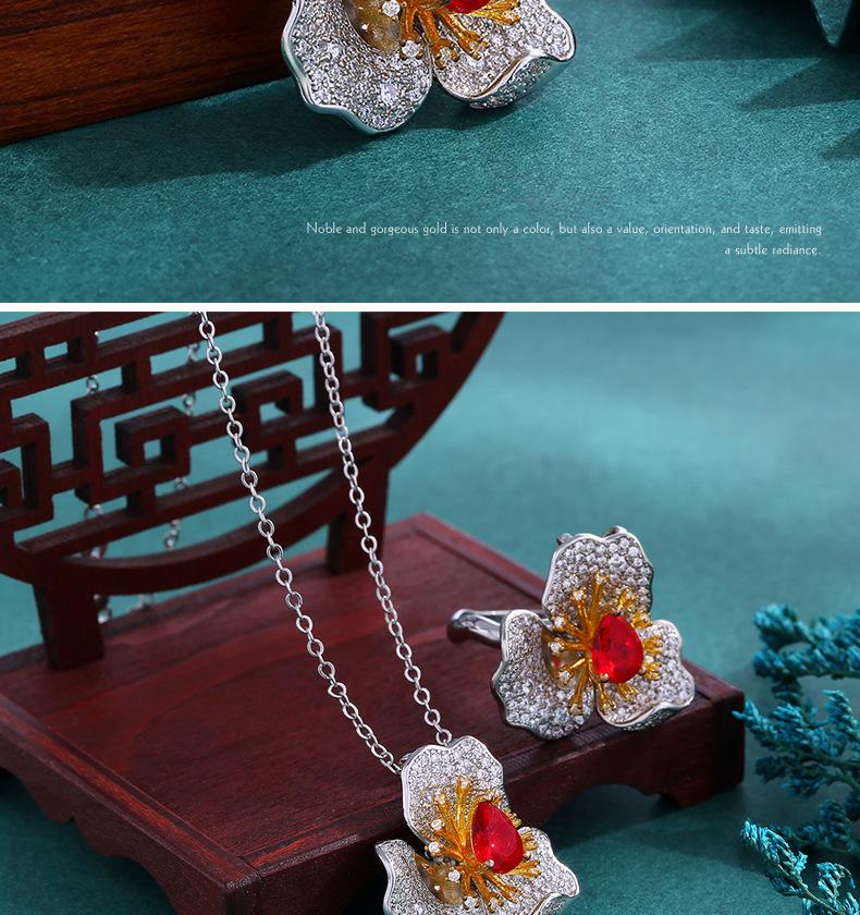 Ring pendant dual-purpose, inlaid with zircon, women's ring, exquisite foreign trade styles, jewelry, full stone models.