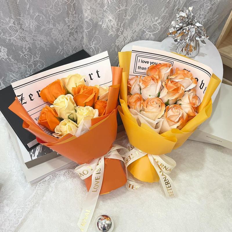 Artificial Rose Bouquet with Bag Flowers, 1 Count Creative Birthday Gift, Bridesmaid Gift, Party Gift, Romantic Festive & Party Supplies