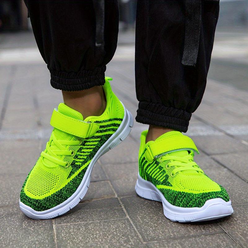 Kids.- Kids' Knitted Mesh Athletic Sneakers - Breathable, Lightweight Girl Shoes for Running, Stylish Trainers