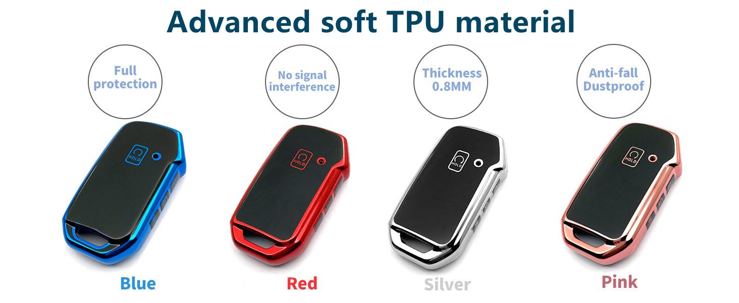 Suitable for Kia key cover. Beautiful TPU Key Case Compatible with Seltos Soul Telluride Sorento NIRO K5 Cerato Sportage Forte Ceed 4/5 Buttons Smart Remote Key (Pink Combination) Suitable for Kia key cover. Beautiful TPU Key Case Compatible with Seltos Soul Telluride Sorento NIRO K5 Cerato Sportage Forte Ceed 4/5 Buttons Smart Remote Key (Pink Combination)