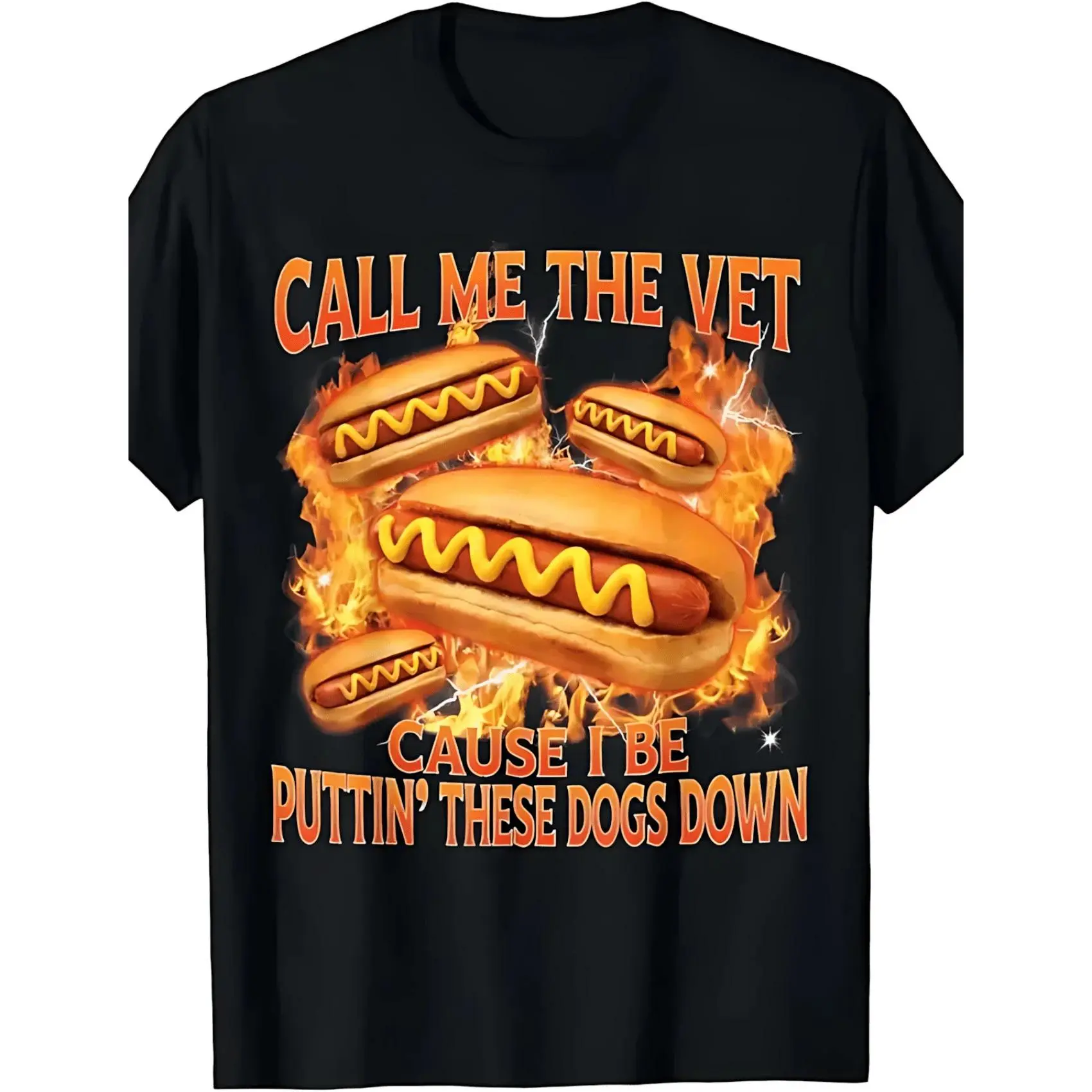 Funny Hot Dog Meme TShirt With Call Me The Vet Phrase Perfect For Humor Fans SpringStatements