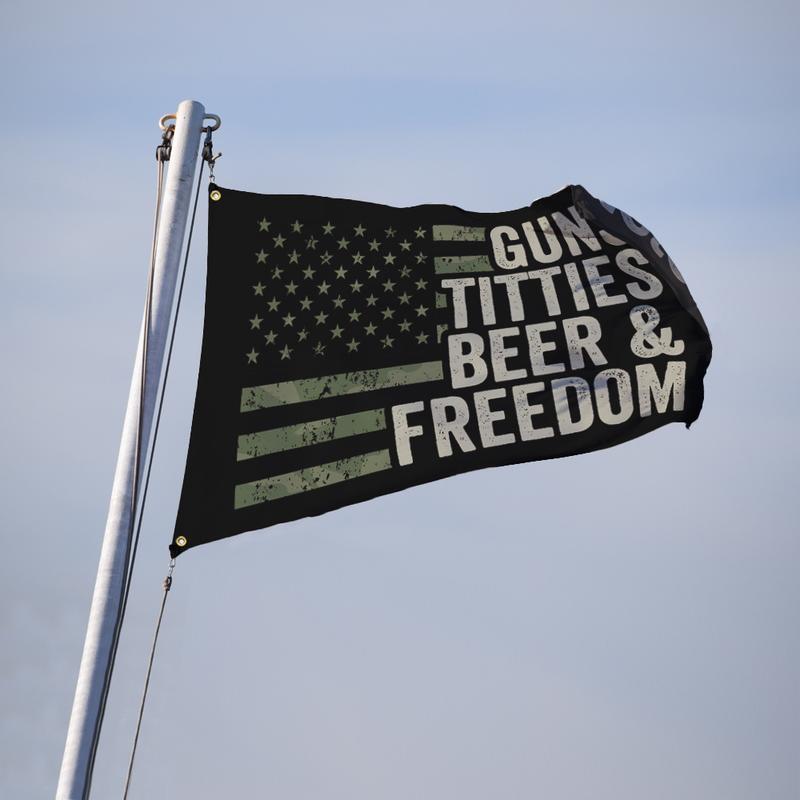 American Flag Garden Banner Without Pole, Patriotic Home Decor, Versatile Creative Yard Decoration, Makeup Table Accessories, Men's Gift Idea