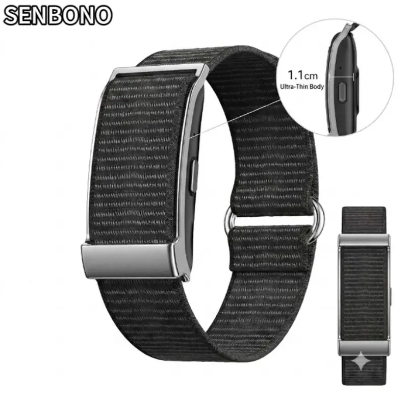 SENBONO Smart band fitness tracker, 24/7 activity and sleep tracking with heart rate monitoring, 15-20 day battery life, 100+ sport modes, strength training,  no subscription required for Android & iPhone, Wireless Fitness Tracker