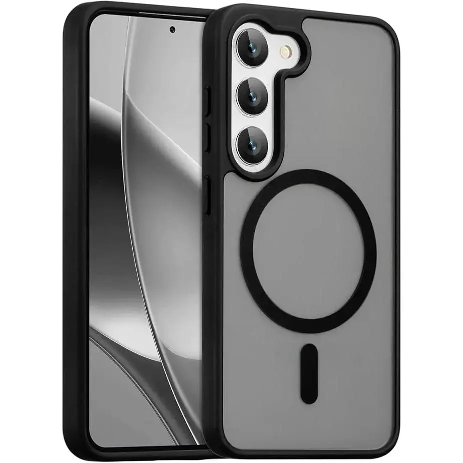 Phone case for Case Magnetic, Compatible with Magsafe Slim Fit Skin-Feel Protector Wireless Charging Shockproof Anti-Slip TPU and PC Protective Phone Cover, Tpu Polycar