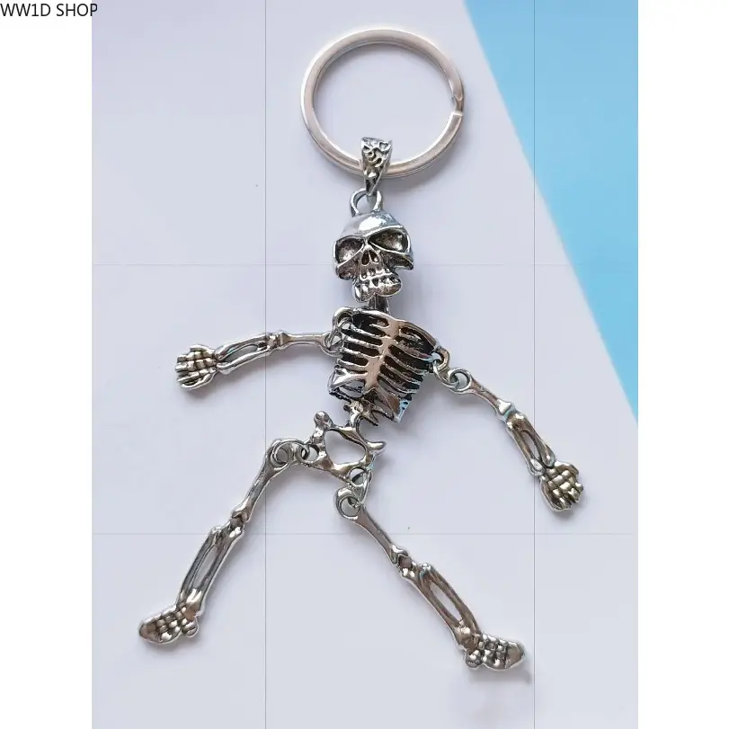 Creative Skeleton Skull Keychain, Unisex PVC and Alloy Figure Charm for Car Keys and Bags, Fashion Accessory, Keychain For Car Keys, Creative Charm, Skull Figure, Casual, Clip, Creative Decorative Charm