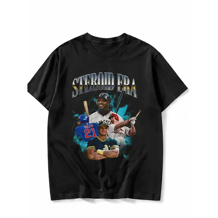 Baseball Legends Shirt, Steroid Era Nostalgia The Steroid Era Shirt, Barry Bonds McGwire Canseco Sosa, Sports Fan Gift Cotton Top Novelty Graphic T Shirt funny tshirt Undershirts Tees Casual Streetwear Classic Plain Men's Women Cotton Moisture Wicking