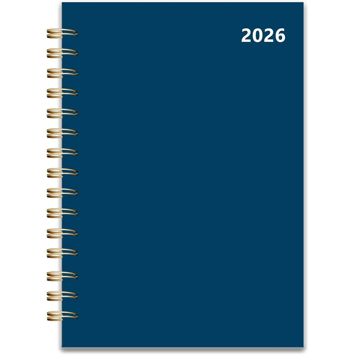 2026 Weekly and Monthly Planner, From January 2026 to December 2026, 5.5" x 8.5" Daily Planner for Productivity, Goal Setting & Time Management, Organizer for Work & School - Blue Hard Cover