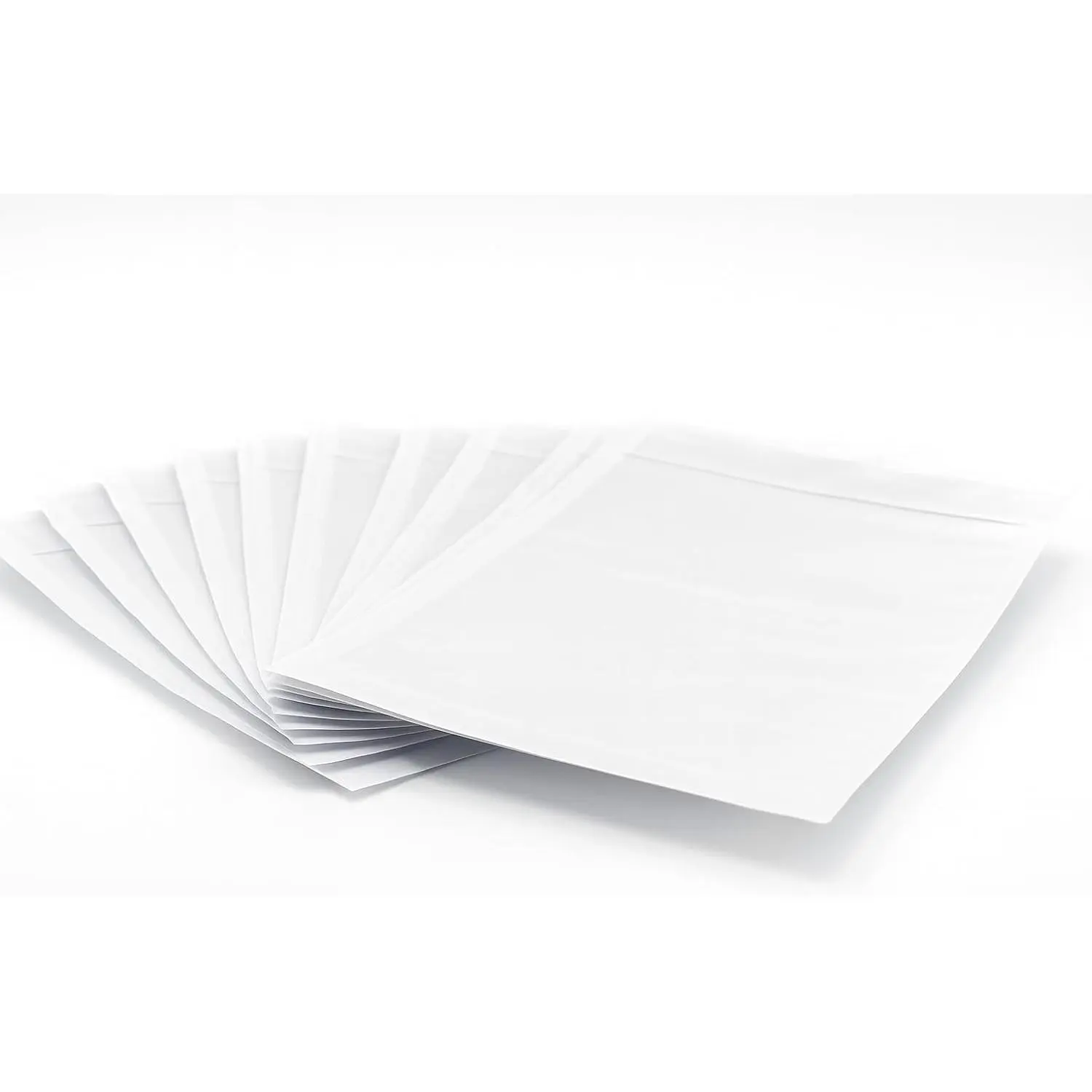 Packing List Enclosed Envelopes 4.5" x 5.5" Short Side Opening Self-Adhesive Clear or Printed Options Multiple Pack Sizes (No Print - Clear, 500)
