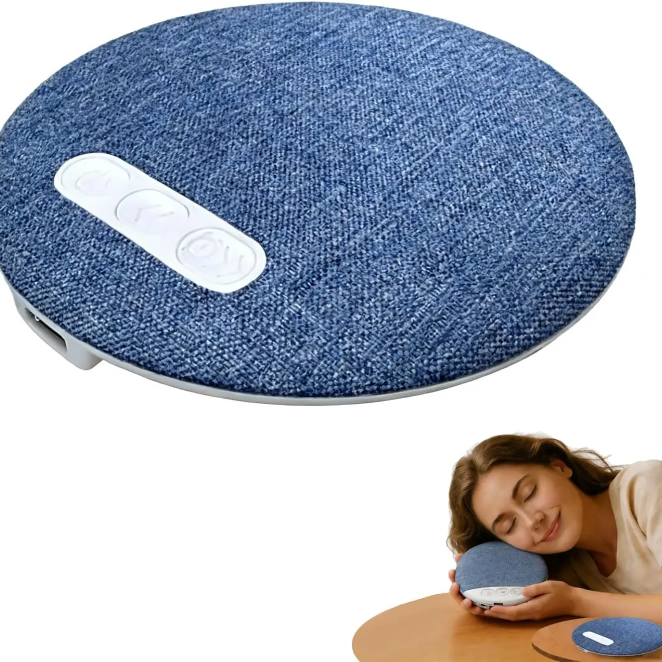 Ultra-Thin Wireless Mini Pillow Speaker, Bluetooth-compatible Sleep Sound System, Quiet Portable Charging, Ideal for Side Sleepers and Light Sleepers