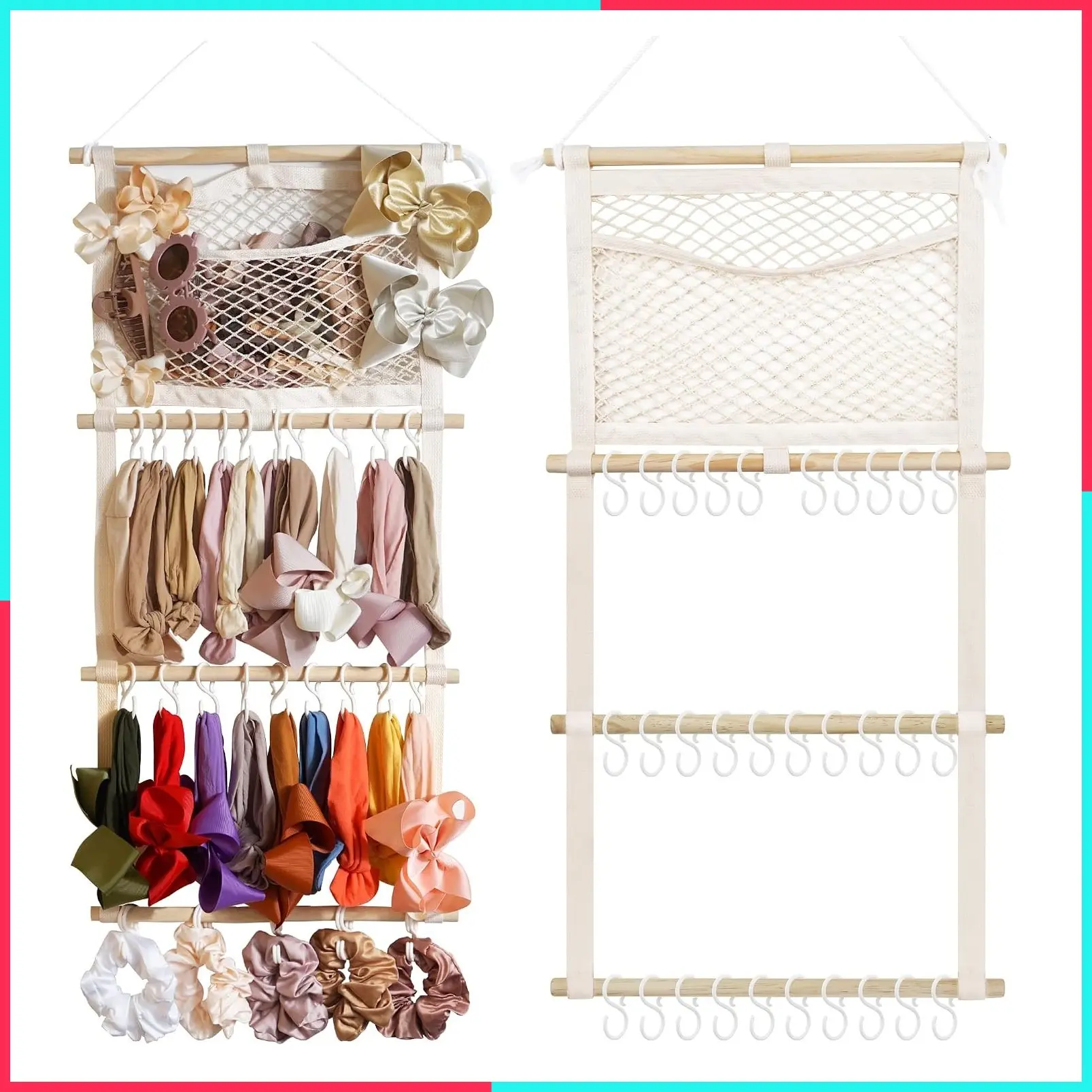 Kangaroo Headband Holder & Hair Bow Organizer for Baby Girls Nursery Decor