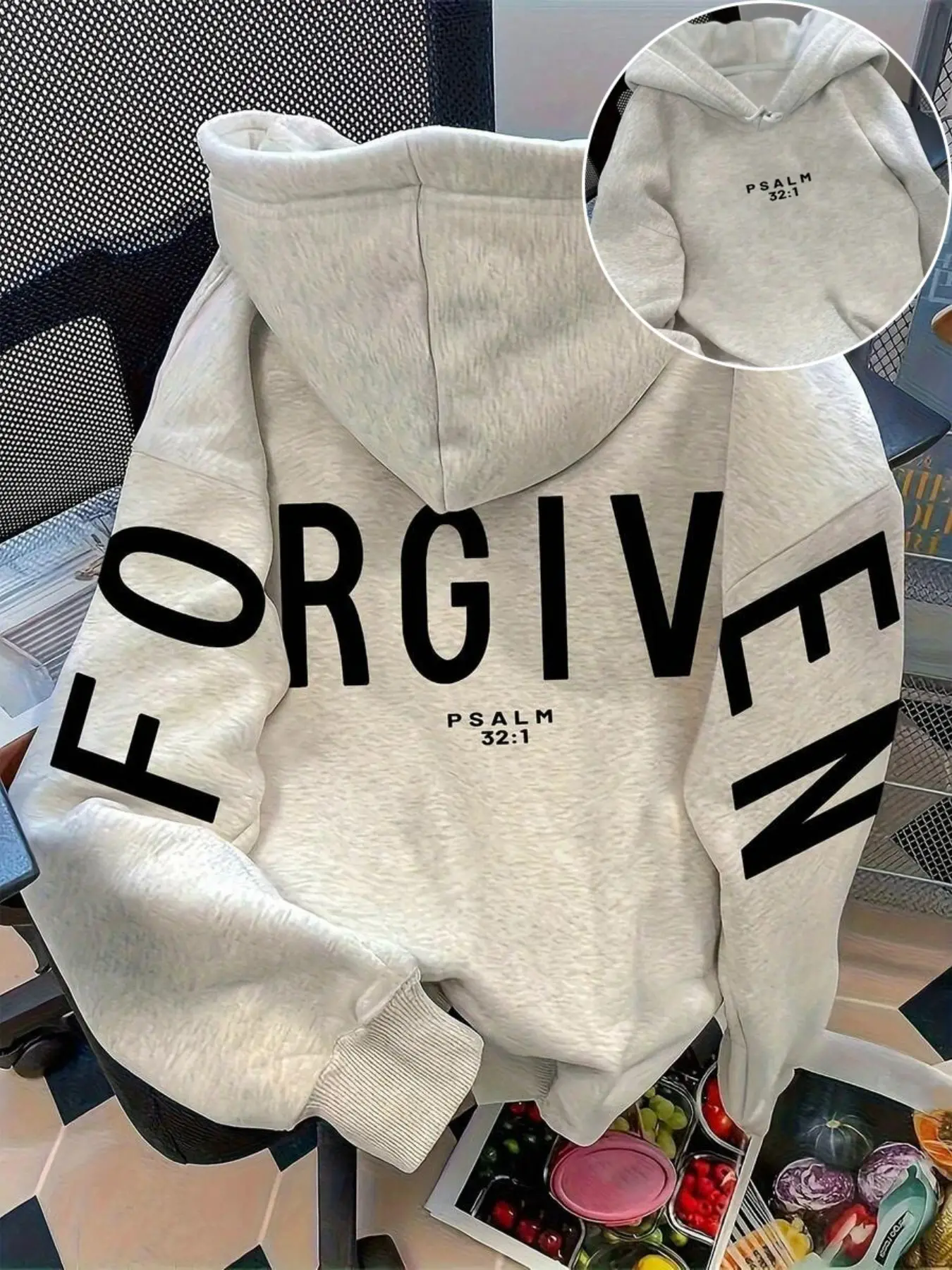 Women's Casual Fashion Drawstring Pocket Hoodie, Letter Pattern Print, Comfortable and Stylish, Fall & Winter Essential Top
