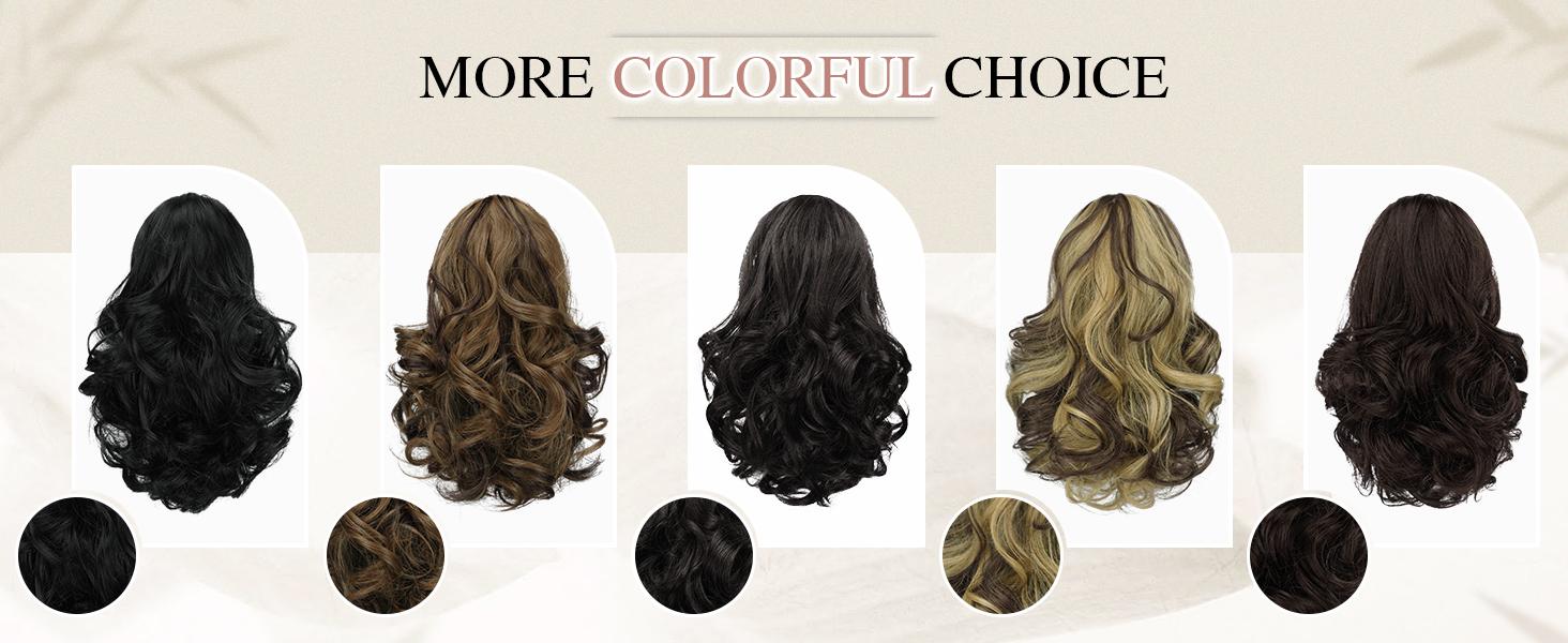 SOFEIYAN Ponytail Extension Claw Clip Ponytail Hair Extensions Long Curly Wavy Ponytail Fluffy Clip on Pony Tails Synthetic Hairpiece for Women