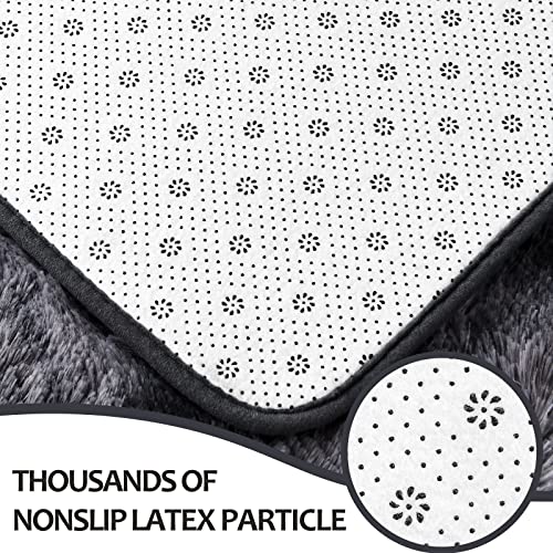 [Black Friday] Large Fluffy 8x10 Area Rugs for Living Room Bedroom,Tie-Dyed  Thick Shag Throw Rug,Big Soft Shaggy Bedside Non-Slip Plush Dorm Nursery Kids Carpet, 5x8, 6x9, 8x10 Feet, Grey, Pink, Blush,Brown,Orange, Green, Blue