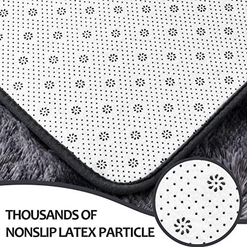 [Black Friday] Large Fluffy 8x10 Area Rugs for Living Room Bedroom,Tie-Dyed  Thick Shag Throw Rug,Big Soft Shaggy Bedside Non-Slip Plush Dorm Nursery Kids Carpet, 5x8, 6x9, 8x10 Feet, Grey, Pink, Blush,Brown,Orange, Green, Blue