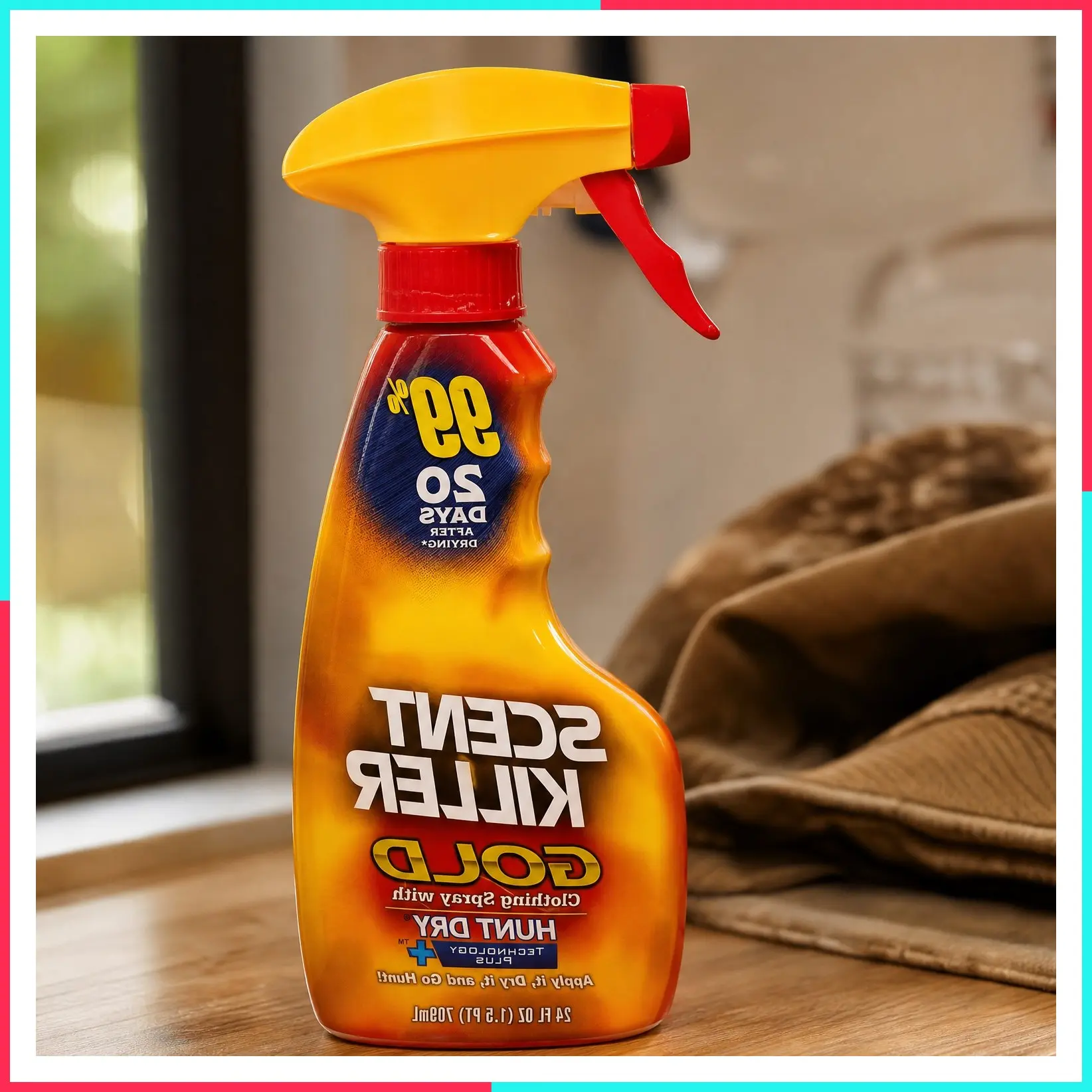 Scent Killer Gold Spray Deer Hunting Scent Control for Clothing and Hunting Accessories, 24 Fluid Ounces