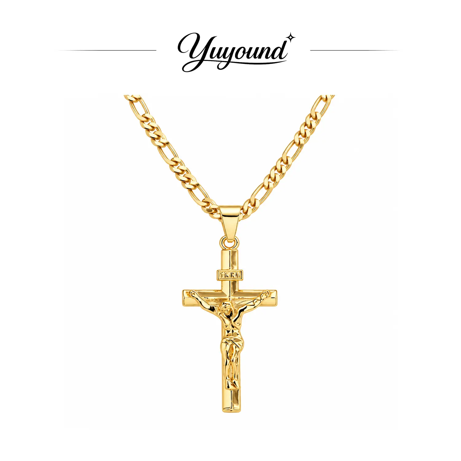 Christian Cross Necklace for Believers, Jesus Crucifix Pendant, Vintage Chain, Faith-Inspired Religious Jewelry, Meaningful Gift Idea for Birthday Christmas Thanksgiving