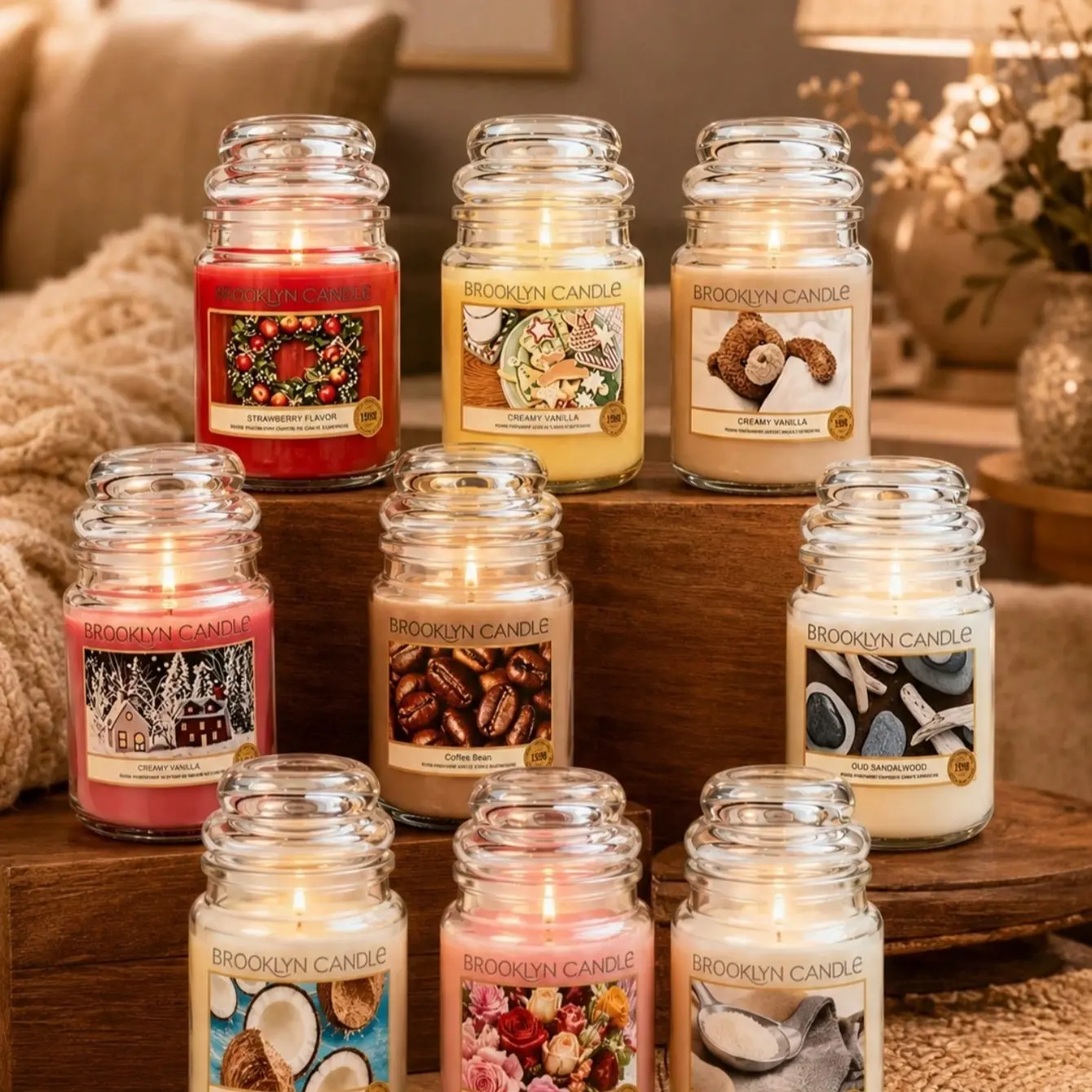 Multi-Scent Single Wick Scented Candle, Long Burn Time, Ideal Gift for Women, Suitable for Bedroom, Bathroom, Toilet, Aromatic Deodorizing Candle