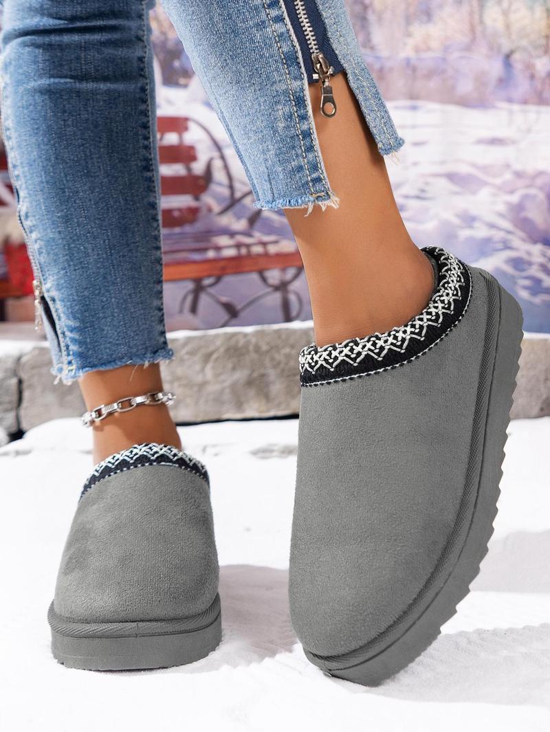 Womens Slippers Platform Mini Ankle Boots,Vegan Suede Upper,Warmly Cozy Fuzzy Fur-Lined Indoor Slippers Slip On Shoes for Out Door Black Womens Slippers Platform Mini Ankle Boots,Vegan Suede Upper,Warmly Cozy Fuzzy Fur-Lined Indoor Slippers Slip On Shoes for Out Door Black
