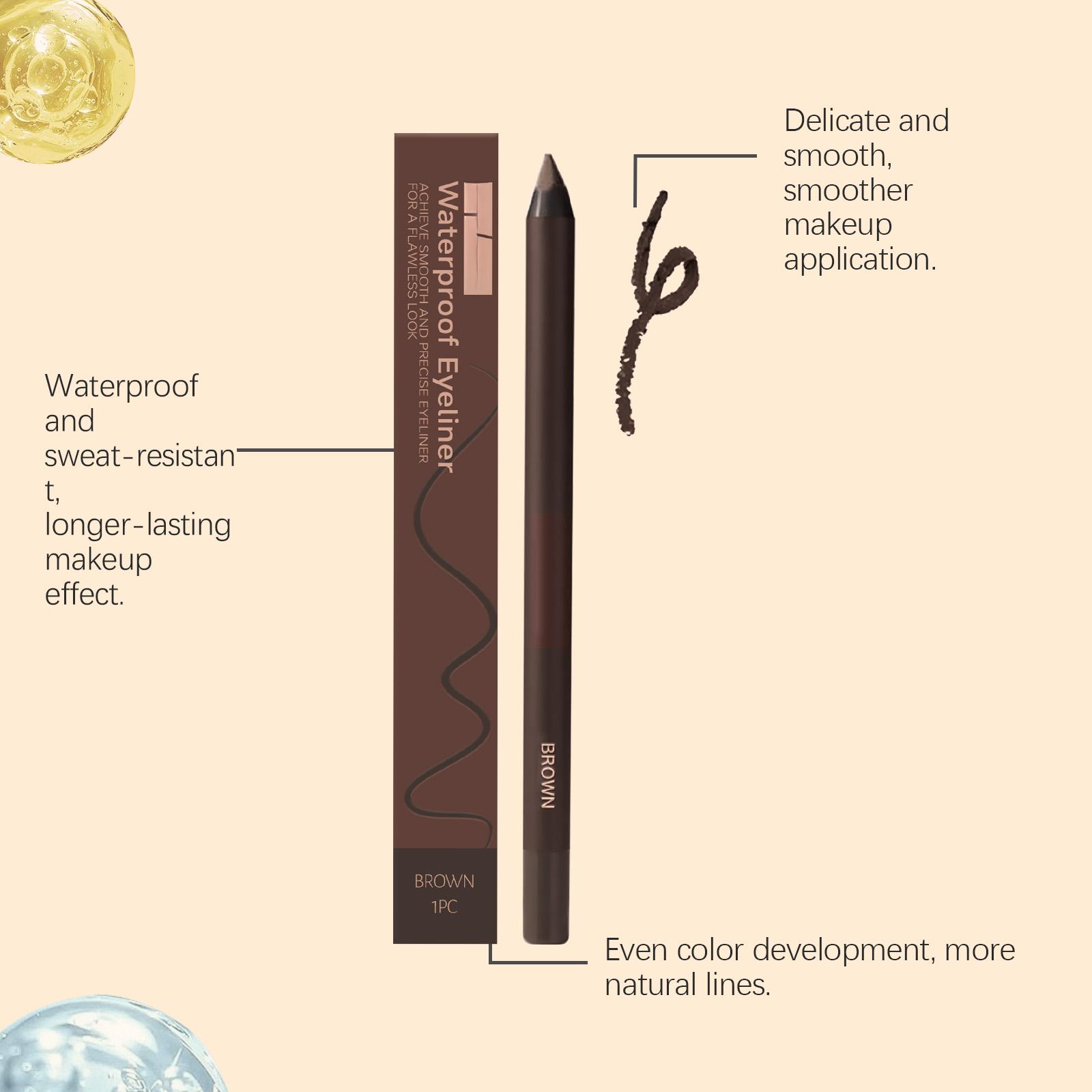 Brown Eyeliner Pen For Eye Beauty, Waterproof And Non-Fading, Smooth And Flowing Eyeliner Gel Pen