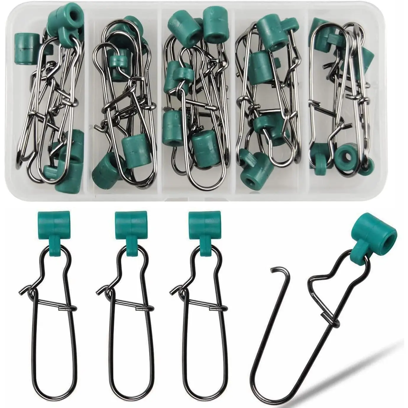 Fishing Sinker Slide Fishing Line Sinker Slider Heavy Duty Fishing Snap Clips Sliding Swivels Sinker Weights Connector Saltwater Surf Fishing Rigs Catfish Bottom  Fish Finder