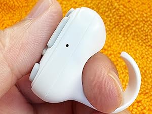 TikTok Scrolling Ring – 8-Button Finger Tip Wireless Remote, with Camera Remote Shutter for iPhone & Android (Black)