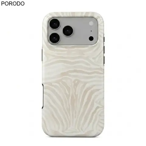 Quiet Luxury Animal Print Smartphone Cover - Cream Beige Watercolor Zebra, Wavy Tiger Designs - Unisex Magnetic Safe Phone Accessory, MagSafe-Compatible Flush Mount Protective Case for iPhone 17 Pro