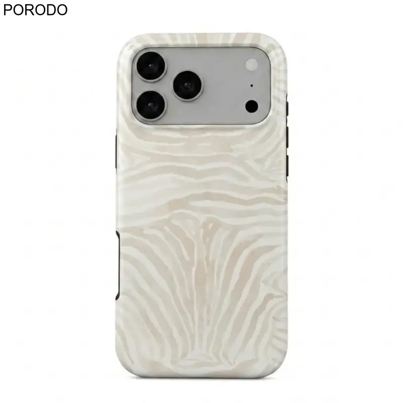 Quiet Luxury Animal Print Smartphone Cover - Cream Beige Watercolor Zebra, Wavy Tiger Designs - Unisex Magnetic Safe Phone Accessory, MagSafe-Compatible Flush Mount Protective Case for iPhone 17 Pro