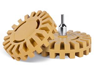 2 Pack 3.5 inch Eraser Wheel Decal Remover Eraser Wheel Adhesive Remover with Adapter Rubber Eraser Wheel for Drill Removes Car Decal Vinyl Tape Graphics Pinstripe Sticker Remover