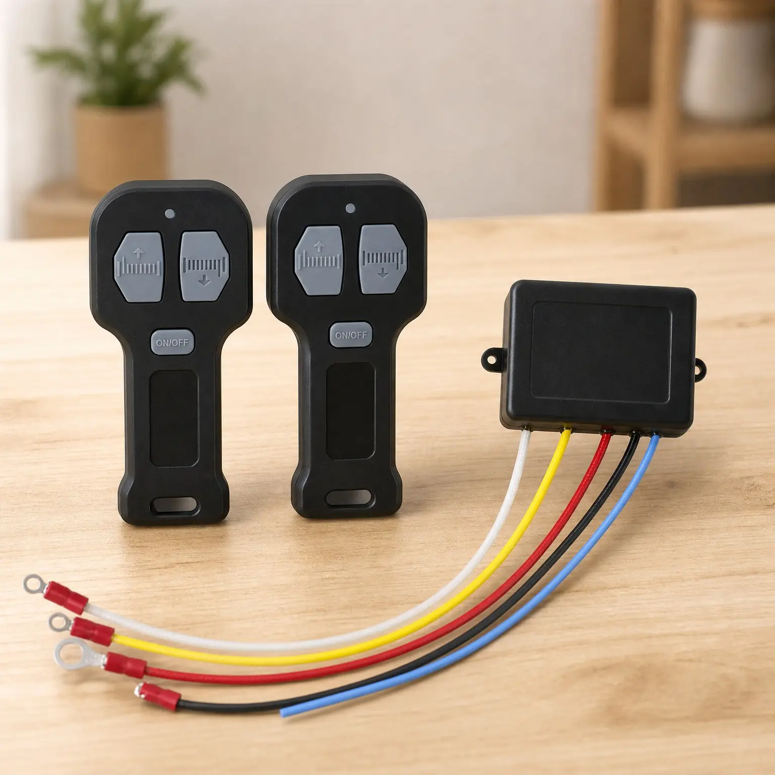 12V Wireless Winch Remote Control Kit, 2 Pack Universal Mini 5-Wire Electric Winch Controller with Dual Transmitters for Truck, ATV, SUVGift