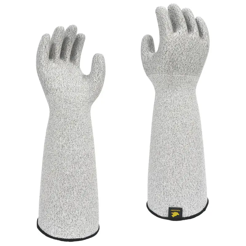 Anti-Scratch Anti-Bite Extended-Wrist Gloves, 50cm-19.7in Full-Range Arm Protection Sleeves for Pet Care, Industrial Safety (Home Cleaning Supplies)