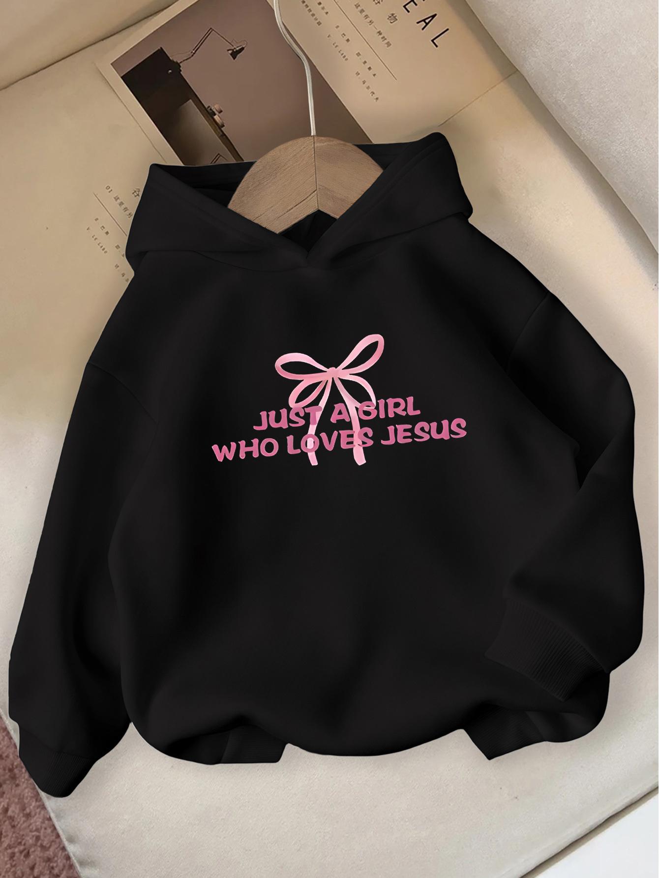 Autumn and Winter Girls' Hooded Sweatshirt Fashion Print Casual Pullover