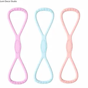 2026 Figure 8 Yoga Resistance Band 35LB Soft Silicone Quick Rebound Fitness Stretch Band For Back Shoulder Legs Glute Workout Strength Training Home Gym Exercise Equipment For Women Men