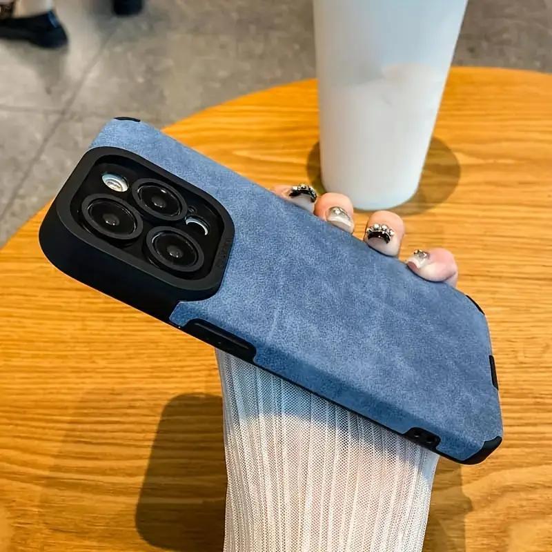 2026 New Fashion Luxurious Imitation Deer Skin Matte Phone Case, Soft Shockproof Cover for iPhone 17 Pro Max, 16, 15, 14 Plus, 13, 12 Pro Max