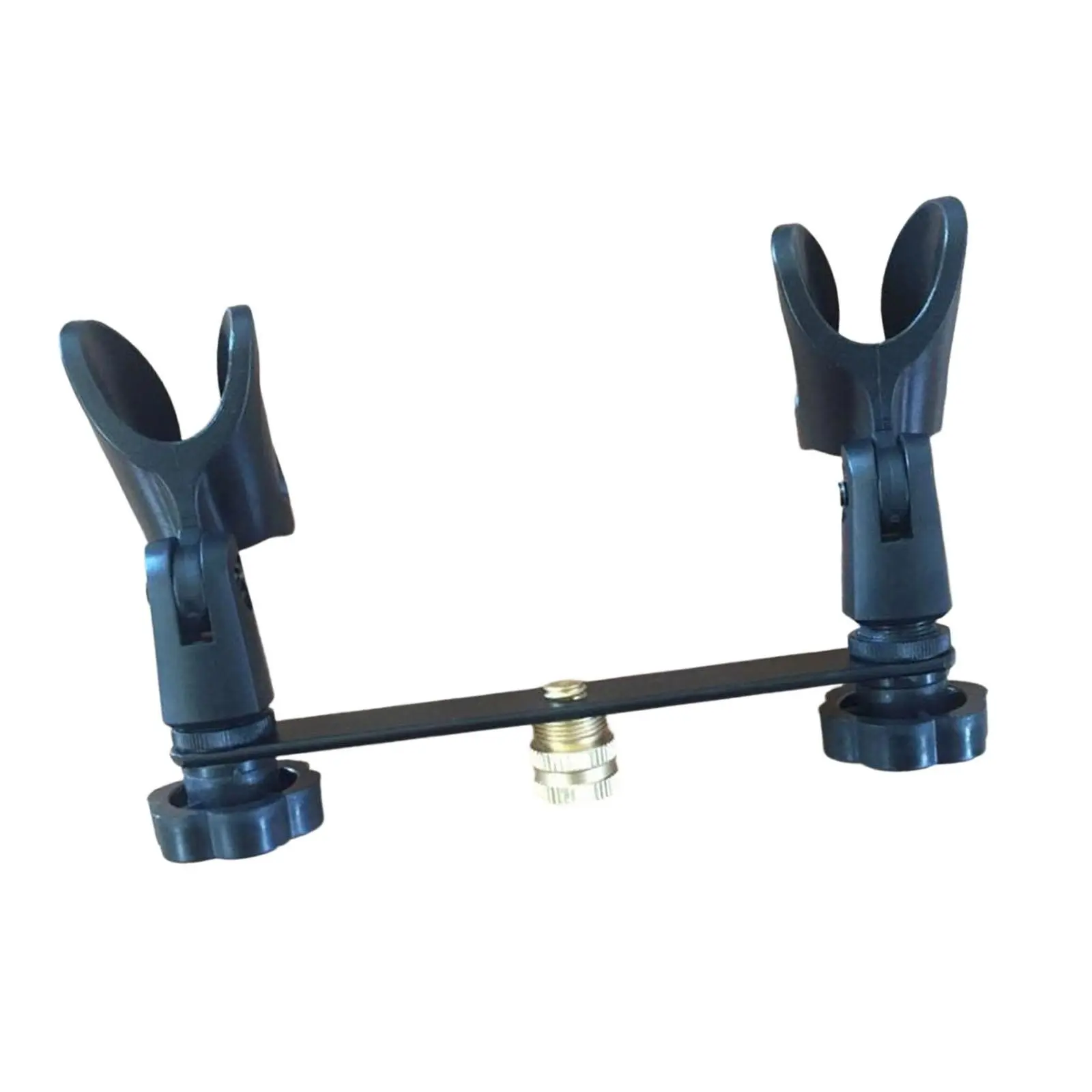 Recording Studio Dual Microphone Clip, Compact and Portable, 1 Pair 2, 180° Adjustable, Ideal for Audio Recording Needs