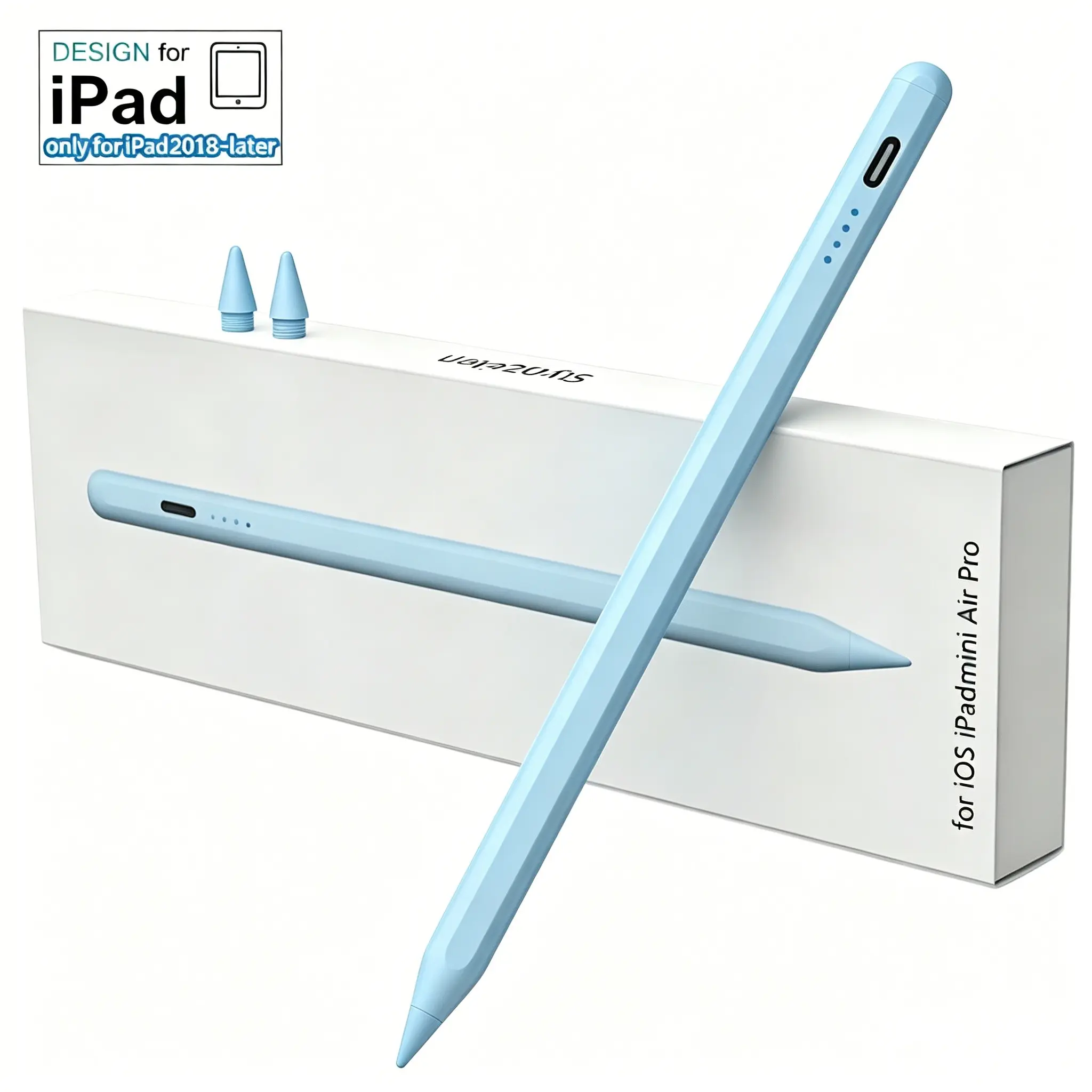 iPad Pencil for Apple iPad 2018-2026, 4Min Fast Charging Stylus,Magnetic Attachment Touchscreen Stylus Pen for iPad 11/10/9/8/7/6th Gen, iPad Accessories for Pro 12.9/11/13-inch M4, Air 3/4/5/M2/M3, Mini 5/6th,Blue, USB Rechargeable Tablet Styluses