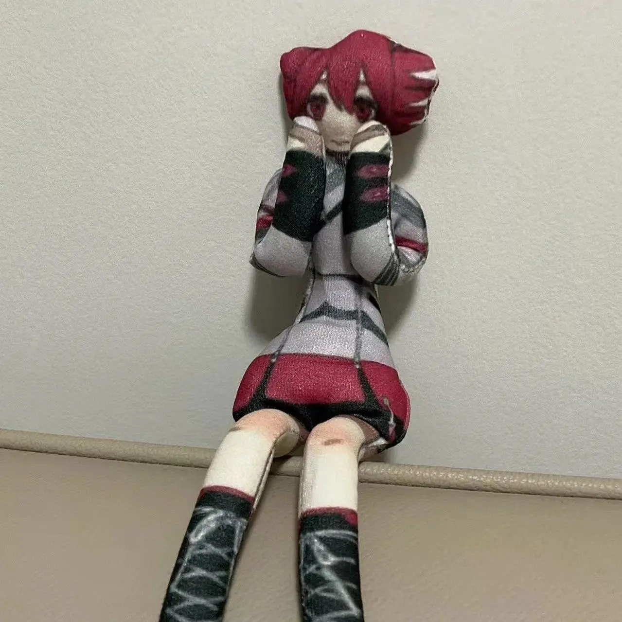 Anime Kasane Teto Cosplay Doll Plush Stuffed Dolls Cute Figure Room Decoration Abstract Wire Skeleton Cosplay Accessories Gifts