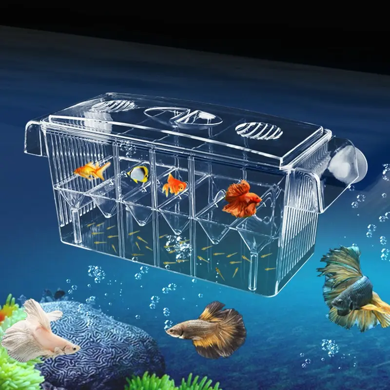 Aquarium Fish Mini Breeding Box Tank Isolation Incubator Hatchery Young Breeder