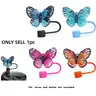 Silicone Butterfly Design Straw Topper Cap, Silicone Lid, Straw Spout Lid, 1 Count/4 Counts Reusable Drinking Straw Cover, Universal Travel Cup Accessories for 30 & 40oz Tumblers, Drink Protector, Drinkware Accessories