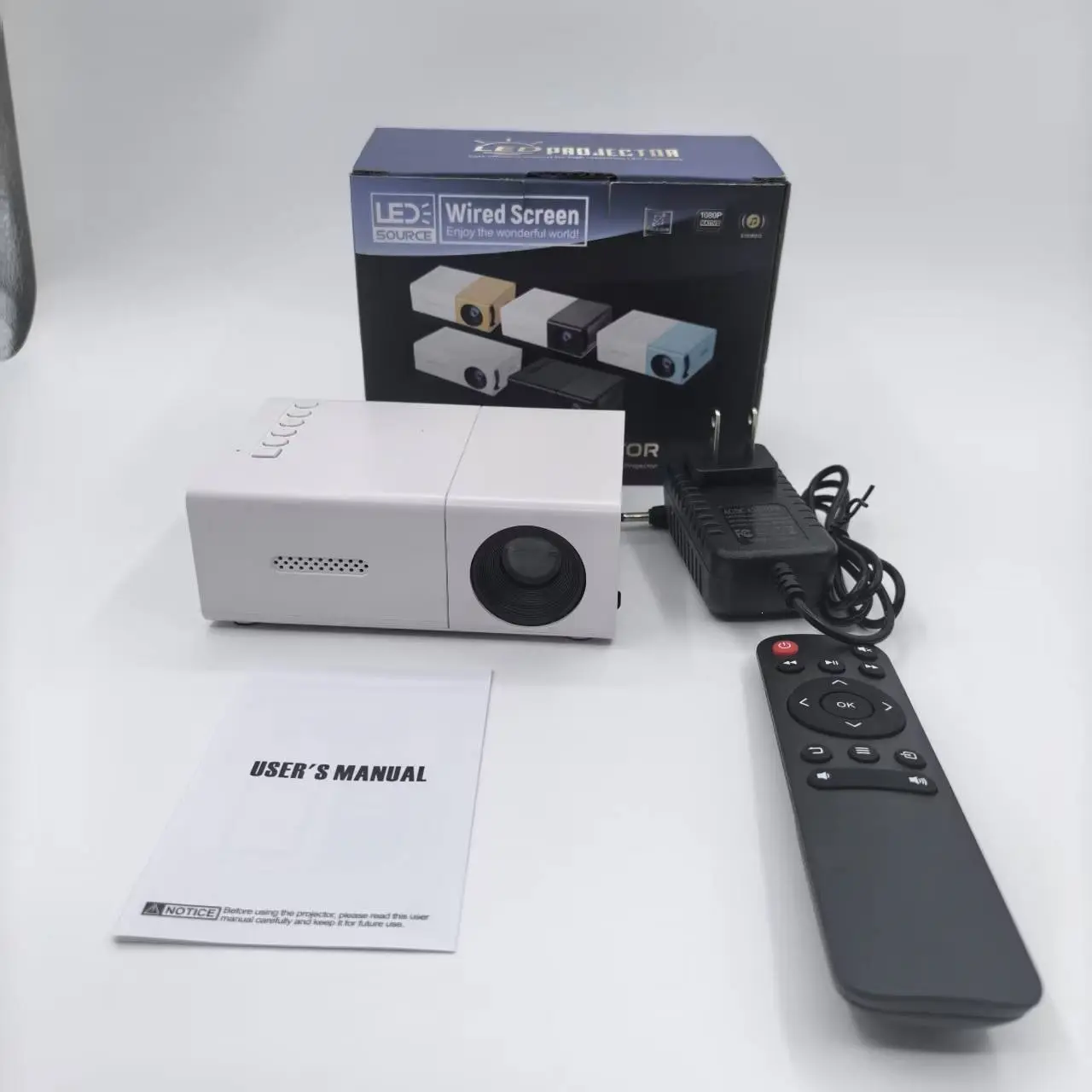 YG300S Home Office LED Projector HD 1080P Micro Mini 3D Projector English Version Factory Direct Supply