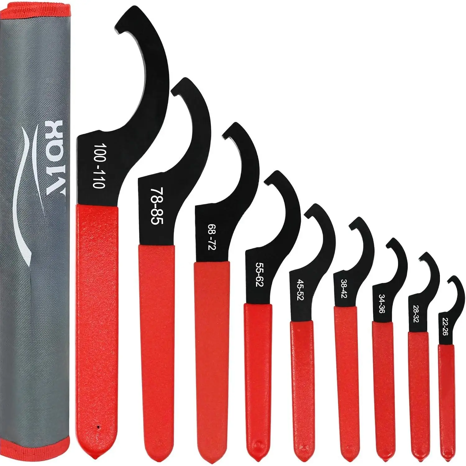 9 count Coilover Adjustment Spanner Wrench Tool Set for  Shock, Red