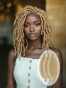 Brown Pre-Fluffed Springy Twist Hair — 18-Inch Elastic Marley Twist Braids (3 Bundles/Pack). Pre-separated synthetic fibers designed specifically for Black women; ideal for faux locs and springy twist extensions, suitable for daily wear.