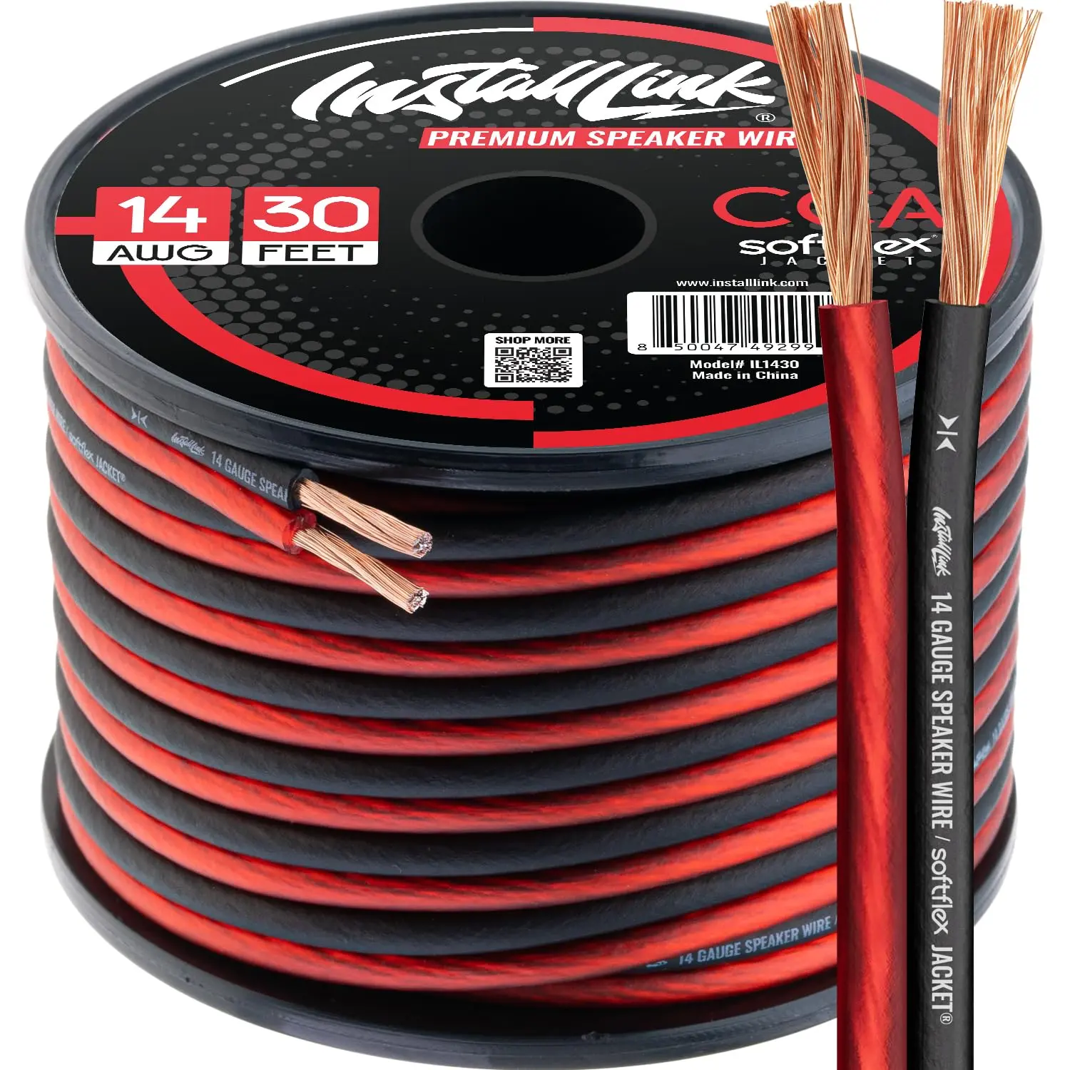 14 Gauge Speaker Wire (Speaker Cable) for Car, Home or RV Audio Cable, 30ft, CCA