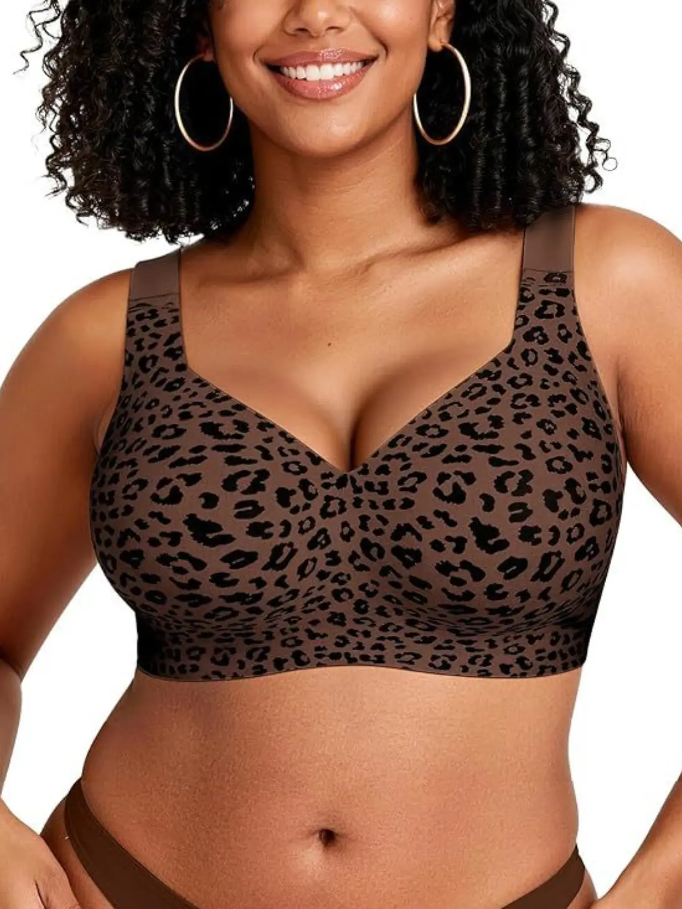 Women Jelly Bras Wirefree Full Coverage No Underwire Everyday Bras Comfortable Wireless Padded Tshirt Bra