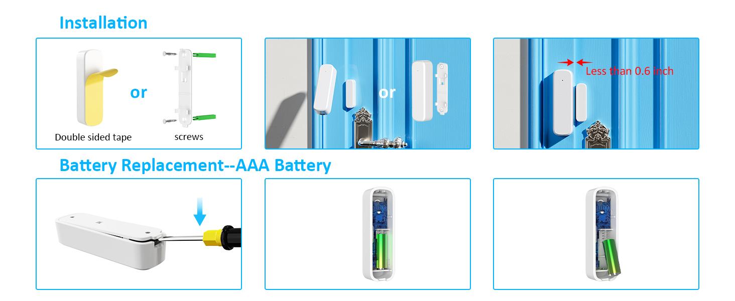 Wireless Door Sensor Chime, Door Open Alarm When Entry Business/Office/Store (500ft Range 51 Ringer Adjustable Volume) Home Alert Bell for Kid/Toddler Safety