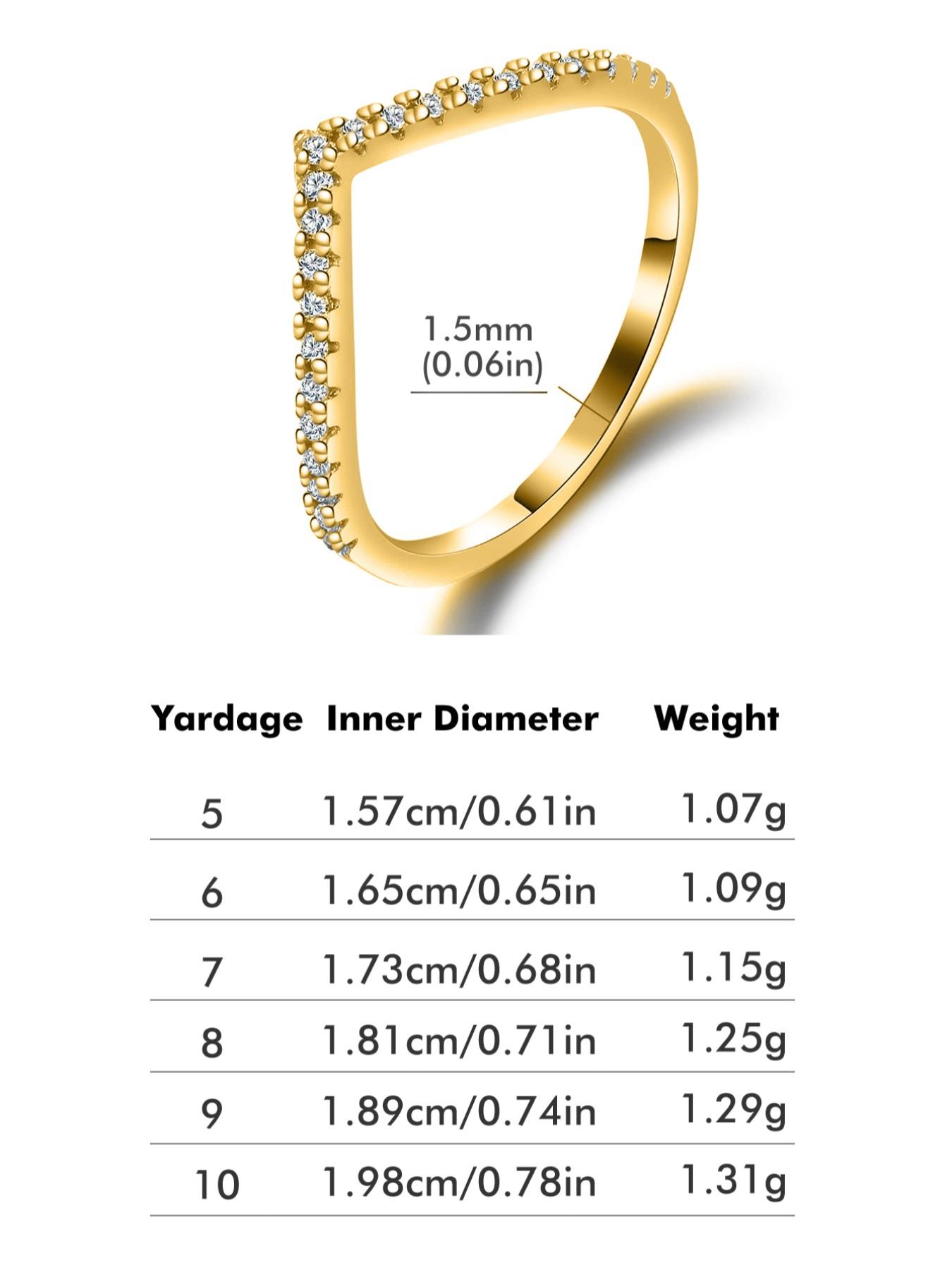 925 Sterling Silver Fashion V-shaped Artificial Zirconia Ring, Fashion Jewelry for Party, Daily Clothing Decor, Trendy All-match & Exquisite Jewelry for Birthday Gift