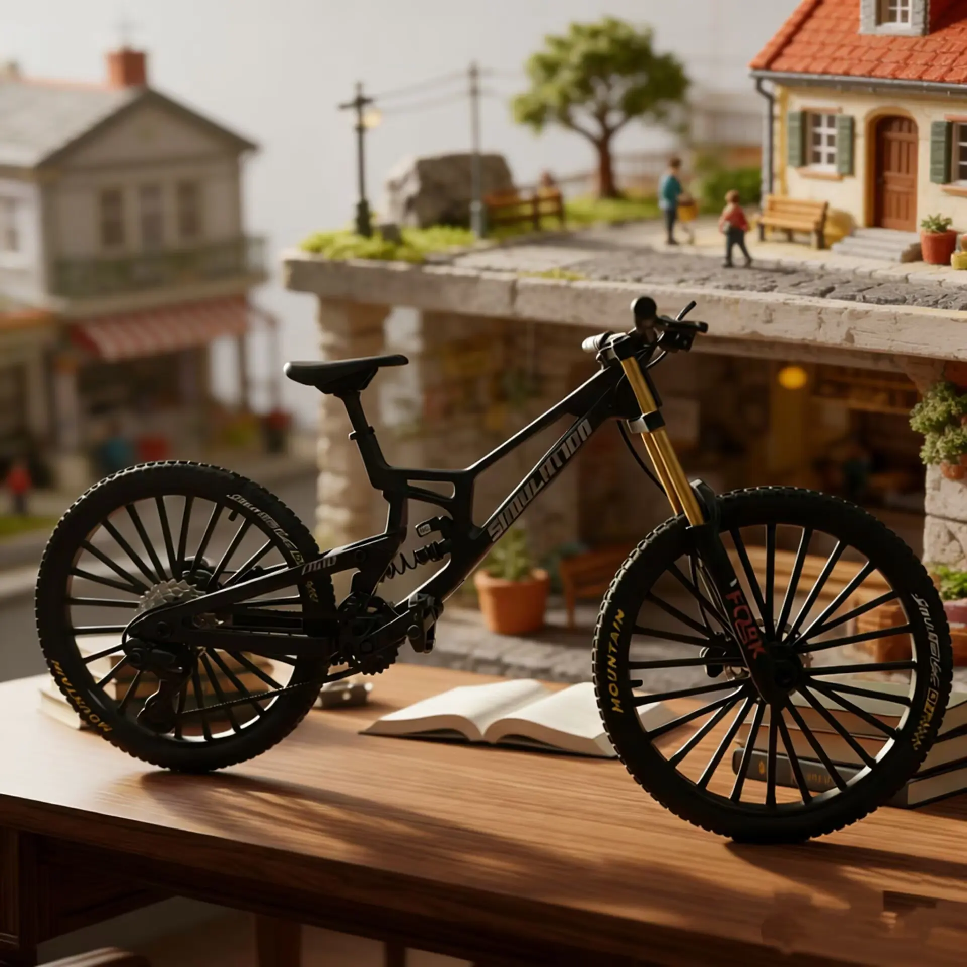 1:10 Scale Die-Cast Alloy Mini Bmx Mountain Bike Finger Model Toy, Desktop Decoration Craft, Ideal for Bicycle Enthusiasts, Kids, Boys, Girls, Figurines