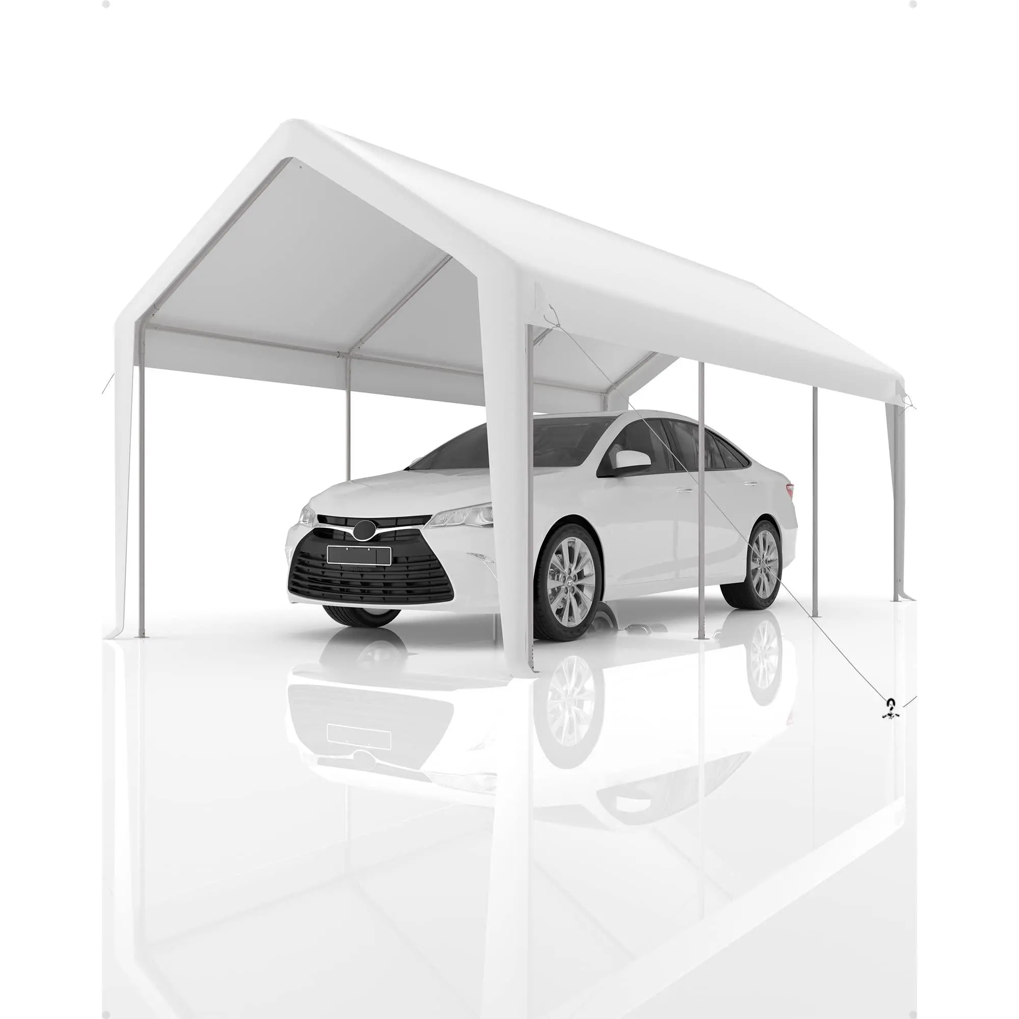 Heavy Duty Carport Canopy Top Cover – Waterproof, UV & Wind Resistant 220G PE Tarp – Gazebo or Garage Shelter Roof Replacement  (Cover Only, Frame Not Included)