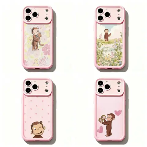 Whimsical Floral Animal Soft TPU Smartphone Case - Stylish Shockproof Protection Shell, Slim-Fit Protector, Anti-Drop Accessory for iPhone 13,14,15,16,17 Pro Max Cellphones (Smartphone Accessory)