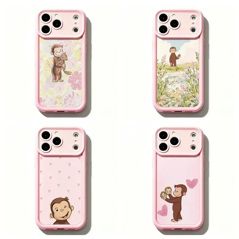 Whimsical Floral Animal Soft TPU Smartphone Case - Stylish Shockproof Protection Shell, Slim-Fit Protector, Anti-Drop Accessory for iPhone 13,14,15,16,17 Pro Max Cellphones (Smartphone Accessory)