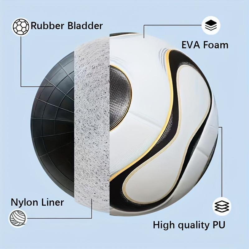 PU Material No. 5 Soccer Ball, Durable, Made with Seamless Thermal Bonding Technology - Excellent Elasticity, Non-Slip, Waterproof, Wear-Resistant, Suitable for Training And Competition for Adults And Teenagers